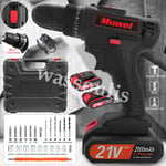 21V HANDHELD CORDLESS DRILL DRIVER SET LI-ION BATTERY ELECTRIC SCREWDRIVER COMBI