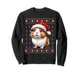 Ugly Christmas Sweater Guinea Pig Lover Santa Hat Funny Xmas Sweatshirt