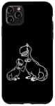 iPhone 11 Pro Max Green baby and mom dinosaur family Tyrannosaurus rex Case