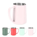 480ML Coffee Frothing Cup 304 Stainless Steel Milk Frother Jug Point Mouth UK