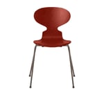 Fritz Hansen - Myran 3101 Venetian Red Färgad Ask/Brown Bronze - Matstolar - designer_arne_jacobsen - Röd - Metall/Trä