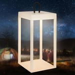 BRILONER - Lampe de table LED sans fil avec touche, intensité par paliers, batterie & source interchangeables, IP44, lumière chaude, lanterne LED, lampe décorative portable, 13x13x31,5 cm, beige