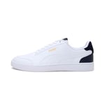 Puma Shuffle Mixte Basket, Puma White-Puma White-Peacoat-Puma Team Gold, 44 EU