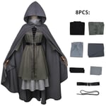 Halloween Elden Ring Game Melina Cosplay Set Party Fire Keeper Suit Fancy Dress Up Uniform Cape Cloak Scarf Outfit S