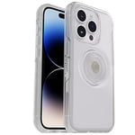 OtterBox iPhone 14 Pro Max (ONLY) Otter + Pop Symmetry Series Clear Case - Clear, Integrated PopSockets PopGrip, Slim, Pocket-Friendly, Raised Edges Protect Camera & Screen