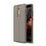 Nokia 5.1 Leather Texture Case Grey