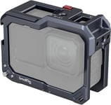 Cage pour GoPro Hero12/11/10/9 Noir, Compatible avec Le Filtre d'Objectif Max sur l'Appareil Photo, avec 2 Supports de Cold Shoe pour Microphone et Lampe Vidéo LED - 3084C