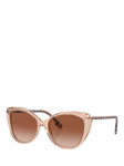 Burberry BE4407 Women's Cat's Eye Sunglasses, Peach/Brown Gradient