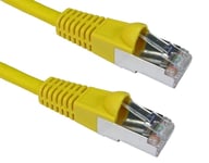 YELLOW 1m Ethernet Cable CAT6 Full Copper Screened Quality Network Lead S/FTP