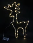 Christmas Reindeer Stag Silhouette LED Hemp Rope Lights Xmas Decoration Battery Operated Holiday Garden Home Wall Room Hanging Décor