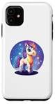 iPhone 11 Cute Cosmic Pony In Starry Sky Fantasy Art Case