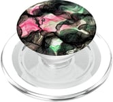 Art neurographique abstrait avec reflets roses et verts PopSockets PopGrip pour MagSafe