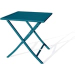 Citygarden - marius - Table de jardin pliante en aluminium bleu canard - city garden