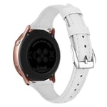 Samsung Galaxy Watch Active 2 44mm Smalt armband i äkta läder, vit