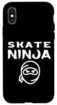 Coque pour iPhone X/XS Skate Ninja Skateboarding Skater Skateboarder Patinage sur glace