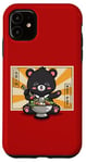 Coque pour iPhone 11 Kawaii Hot Pot Bear Taiwan Travel