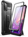 SUPCASE Unicorn Beetle Pro Full-Body Rugged Holster Case for Galaxy S20 Plus (2020 Release), Black