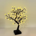 LED Cherry Blossom Bonsai Stylt Tree Lamp 43cm With 48 Warm White 