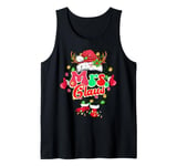 Mr and Mrs Claus Santa Couples Retro Groovy Christmas Lights Tank Top