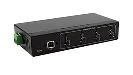 EXSYS EX-11214HMVS HUB 4 Ports USB 2.0 métal avec Alimentation 5V/2A Genesys Chipset