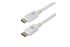 StarTech.com 6ft White VESA Certified DisplayPort 1.2 Cable with Latches - DisplayPort kabel - DisplayPort til DisplayPort - 1.8 m