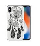 Coque Iphone XR Dreamcatcher noir plumes attrape reves transparente