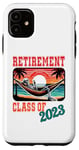 Coque pour iPhone 11 Cours de retraite de 2023 Squelette amusant dans hamac paix