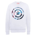 Sweat Homme Marvel Avengers Assemble - Captain America Montage - Blanc - S