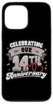 iPhone 13 Pro Max 14th Wedding Anniversary Celebrating 14 Years Matching Gift Case