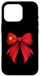 iPhone 16 Pro China Flag Chinese Pride Coquette Ribbon Case