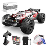 DEERC 9206E DIY Extra Shell 1:10 Scale Large RC Cars,48+ KM/H Hobby Grade High Speed Remote Control Car for Adults Boys,All Terrain 4WD 2.4GHz Off Road Monster RC Truck with 2 Battery for 40+ Min Play