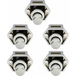 Serrure de meuble 5 pcs Mini Bouton Poussoir Tiroir Armoire Porte Verrouillage Caravane Camping-Car Bateau Chrome Bouton