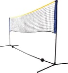 Schildkröt Set de Filet Kombi pour Badminton, Tennis de Rue et Autres Sports Récréatif, 970994 Mixte Enfant, Noir, Réglable en Hauteur de 0,75m à 1,55m, Largeur 3m