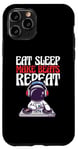 Coque pour iPhone 11 Pro Producteur de musique Beatmaker Eat Sleep Make Beats Repeat