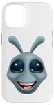 Coque pour iPhone 14 Alien Gris Gris Fun Personnage de dessin animé drôle