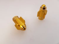 POSH - Bicycle/Motorbike/Car Tyre valve caps - Gold Rocket 2pkt