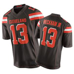 Beckham Jr Jer Jersey Jersey, 13# Men's Browns Browns Shirt de Football américain, idéal pour la compétition de Quotidien et de Rugby Black-XL