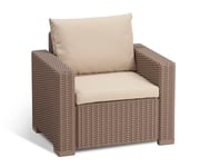 Allibert Lounge Fauteuil California, Lot de 2, Cappuccino/Panama Sable, 83 x 68 x 72 cm, 233049