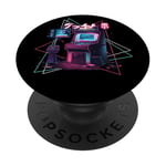 Style de jeu d'arcade japonais cyber rétro Japan Art PopSockets PopGrip Interchangeable