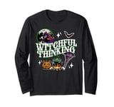 Halloween Witchful Thinking Spooky Witch Hat & Cauldron Long Sleeve T-Shirt