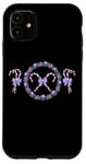 Coque pour iPhone 11 Couronne de Noël gothique pastel avec tête de mort, canne à sucre d'orge, esthétique