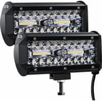 Phare de Travail led 12V 300W 7'' Projecteur led Voiture 12v Etanche IP67 Spot Flood Feux Antibrouillard led 27,000lm Feux de Travail pour Voiture