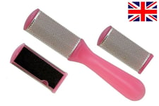 PINK PEDICURE FOOT RASP FILE SCRUBBER HARD DEAD ROUGH SKIN CALLUS REMOVER 2-SIDE