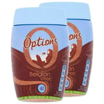 Options Choc-O-Lait Belgian Instant Hot Chocolate Drink Creamy Rich Pack 2x395g