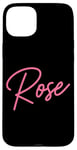 Coque pour iPhone 15 Plus Rose Nom Femme Mignon Fille Élégante Femme Amour Manuscrite