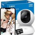 Tapo & Amazon Basic SD Card Bundle: Wifi Camera, Indoor Camera for Security, 1080p Pet Camera, Wireless 360° for Baby Monitor, sell with 128GB SD Card