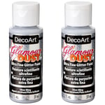 Deco Art Glamour Dust Glitter Acrylic Paint, Silver Bling, 59 ml (Pack of 2)