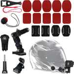 Support De Fixation Pour Casque De Moto, Kit De Fixation Gopro Casque Caméra D'Action Ensemble D'Accessoires De Moto Compatible Avec Gopro Hero 8/7/6/5/4 Autres Caméras D'Action[ONE143723]