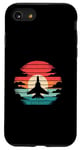 Coque pour iPhone SE (2020) / 7 / 8 Avion de chasse vintage au coucher du soleil