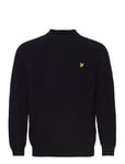 Lyle & Scott Shaker Stitch Mock Neck Jumper Svart